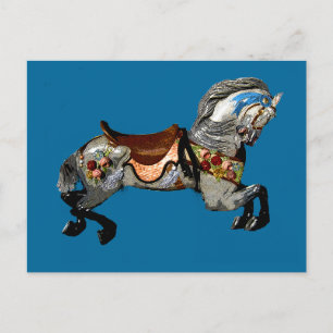 Bloemen Carrousel Paard geschenken & groeten Briefkaart