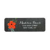 Bloemen Chalkboard bruiloft Adresetiketten Etiket (Voorkant)