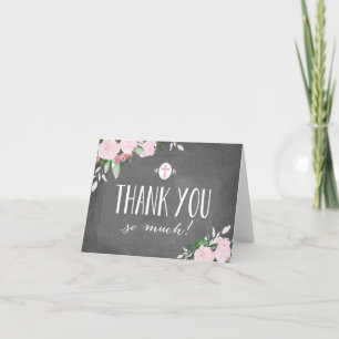 Bloemen Chalkboard Religious Thank You Card Bedankkaart
