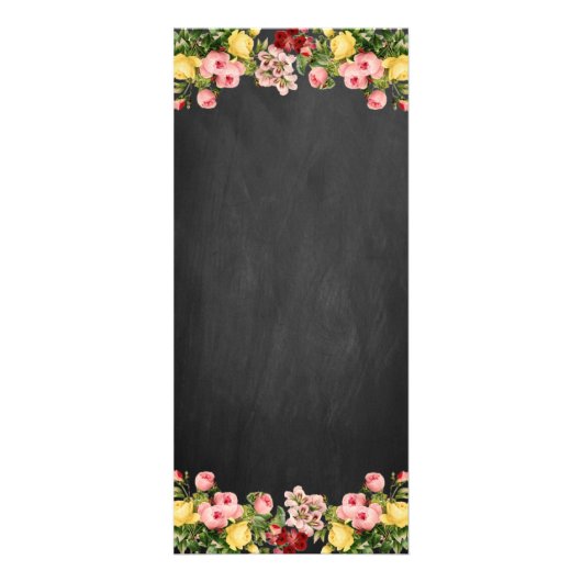 Bloemen Chalkboard Wedding Menu (Achterkant)