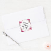 Bloemen Christelijk Liefde Een Andere Bijbel Schri Vierkante Sticker (Envelop)