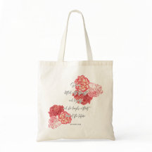 Bloemen Christelijke Canvas tas