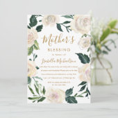 Bloemen Christelijke Moeder en Baby Zegen Feest Kaart (Staand voorkant)