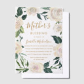 Bloemen Christelijke Moeder en Baby Zegen Feest Vellum Uitnodigingen (Offset)