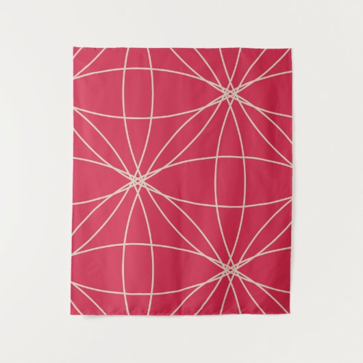 Bloemen & Cirkels 2 (versie 2) Wandkleed (Voorkant)