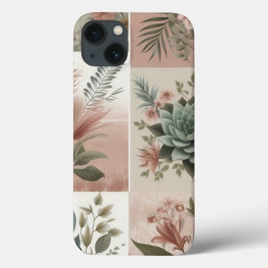  Bloemen Collage Iphone Case (Achterkant)