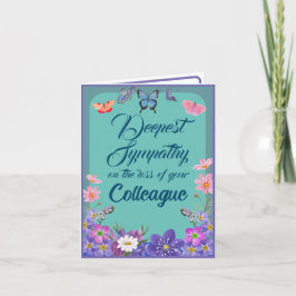 Bloemen condoleance bericht Kaart verlies van coll