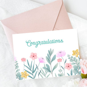Bloemen Congratulatiekaart Kaart