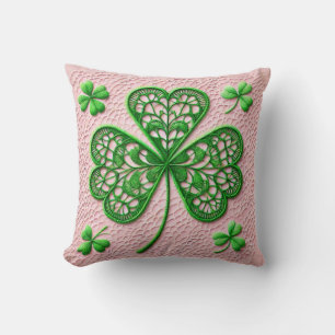 Bloemen coquette kant shamrock St Patrick's day Kussen