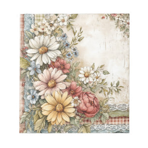 Bloemen Cottage Boerderij Stationery Notitieblok