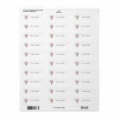 Bloemen Cross Return adreslabels Etiket (Full Sheet)