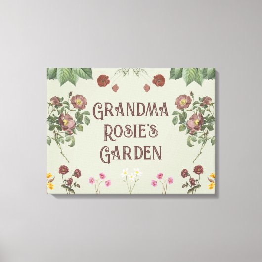  Bloemen Custom Display Tuin Canvas Afdruk (Voorkant)