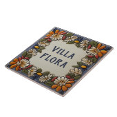  Bloemen Custom House Name Bord Sign Plaque Tegeltje (Zijkant)
