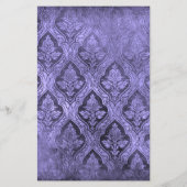  Bloemen Custom Papier Stationery - Paarse (Achterkant)