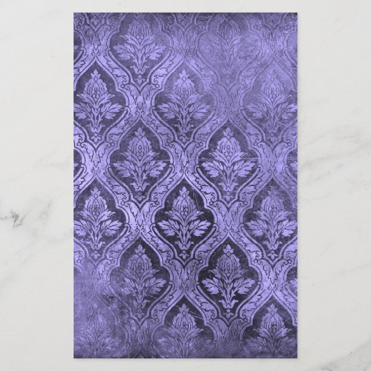  Bloemen Custom Papier Stationery - Paarse (Achterkant)