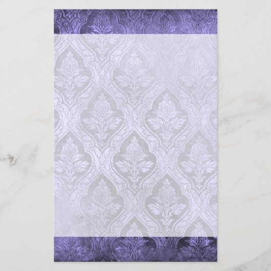  Bloemen Custom Papier Stationery - Paarse (Voorkant)