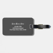 Bloemen Dainty Gold Maroon Bagagelabel (Achterkant horizontaal)