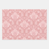 Bloemen Damask-Pastel Mint, roze, blauw Inpakpapier Vel (Voorkant 3)
