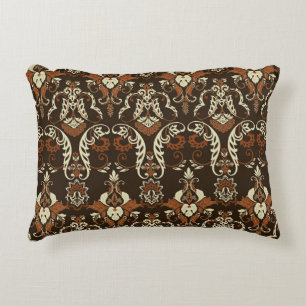 Bloemen damast print: naadloos. accent kussen