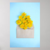 Bloemen | Dandelions op de envelop Poster (Voorkant)