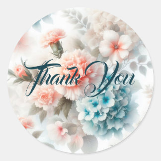 Bloemen Dank Je Ronde Sticker
