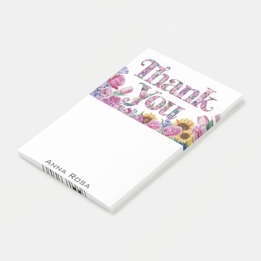 *~* Bloemen Dank u Dankbaarheid Manifestatie AP85 Post-it® Notes (Schuin)