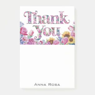 *~* Bloemen Dank u Dankbaarheid Manifestatie AP85 Post-it® Notes