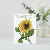  Bloemen Dank u Gele Zonnebloemen Briefkaart (Staand voorkant)