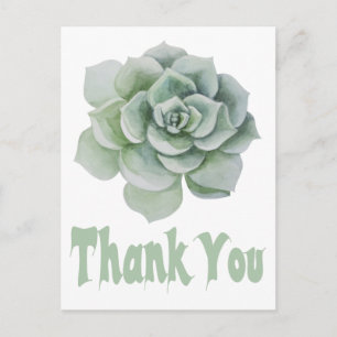 Bloemen Dank u Mint Groene Sappige Cactus Briefkaart