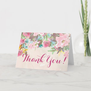 Bloemen dank u nota nemen van bedankkaart