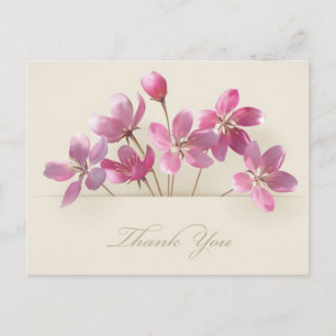 Bloemen Dank u Paarse lavendel roze bloemen tan Briefkaart