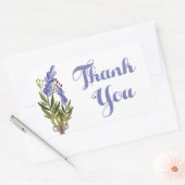Bloemen Dank u Paarse lavendelbloem Rechthoekige Sticker (Envelop)