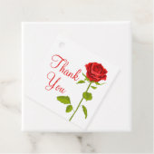 Bloemen Dank u Rode Rose Bloemen Bruiloft Romantis Bedankjes Labels (In situ)