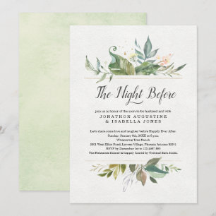 Bloemen de avond voor het repetitiediner kaart