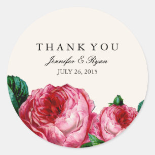  BLOEMEN DECOUPAGE DANK U STICKERS