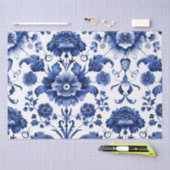 Bloemen Delfts Blauw Tissuepapier (Craft)