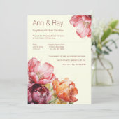 Bloemen delicate uitnodiging (Staand voorkant)