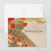 Bloemen, denken aan jou briefkaart (Voorkant / Achterkant)