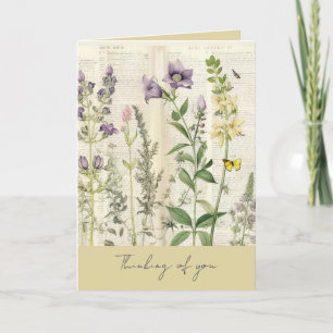  Bloemen Denken aan U Groet Bedankkaart
