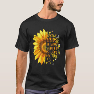 Bloemen die ik een verpleegster werd, omdat je lev t-shirt