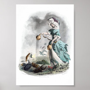 Bloemen die zijn gepersonaliseerd — papaverig poster