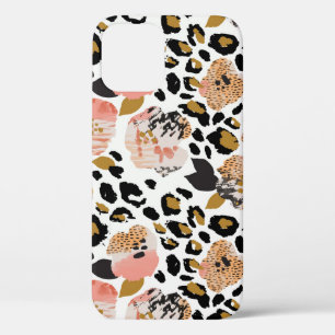 Bloemen, dierenprint, naadloos patroon. iPhone 12 hoesje