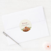 Bloemen Donker Sinaasappel herfst bruiloft Sticker (Envelop)