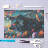 Bloemen donkere wolf tissuepapier (Craft)