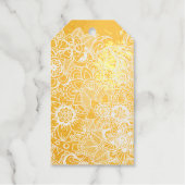 Bloemen Doodle Gold G523 Cadeaulabels (Voorkant)