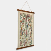 bloemen door Adolphe Millot Hangend Wandkleed (Gebogen)