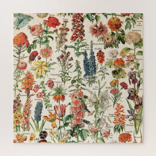  bloemen door Adolphe Millot Legpuzzel (Verticaal)