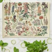  bloemen door Adolphe Millot Theedoek (Gevouwen)