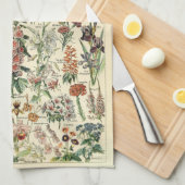  bloemen door Adolphe Millot Theedoek (Quarter Fold)