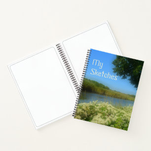 Bloemen door de rivier notitieboek